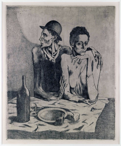 Il pasto frugale ,acquaforte, 1904, cm. 46,3 x 37,7