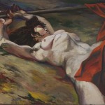 Renato Guttuso. Heroine (Garibaldean Heroine - Assassinated Partisan), 1954. Oil on canvas, 110 x 120 cm. Courtesy Art Gallery Maggiore, Bologna