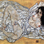 Egon Schiele. Reclining Woman, 1917