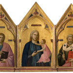 Giotto. Polyptych of Badia, 1295-1300. Tempera and gold on wood. Church of Badia. Uffizi Gallery, Florence