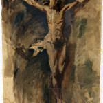 Pablo Picasso. Christ crucifixion, 1896-1897.Oil and charcoal on paper, cm. 73,5 x 54,4. Gift of Pablo Picasso, 1970, Picasso Museum/Gasull © Succession Picasso, by SIAE 2015.