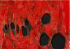 Alberto Burri. Red plastic, 1963. Acrylic and burned plastic on canvas, cm. 102 x 90. © Palazzo Albizzini Foundation, Burri Collection, Città di Castello, Italy