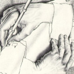 Escher. Drawing Hands, 1948. Lithography