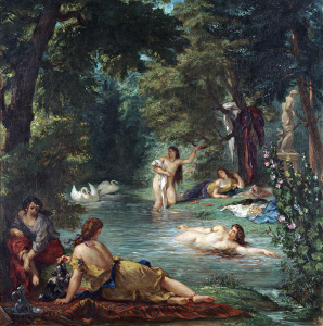 Eugène Delacroix. Bathers, 1854. Oil on canvas, cm. 92.7 x 77.5. © Wadsworth Atheneum Museum of Art, Hartford, Connecticut. The Ella Gallup Sumner and Mary Catlin Sumner Collection Fund, 1952