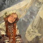 Alfons Mucha - Madonna of the lilies - 1905-detail-Photo-katarte