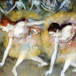 Edgar Degas. Dancers bending down, 1885. Pastel. Private collection