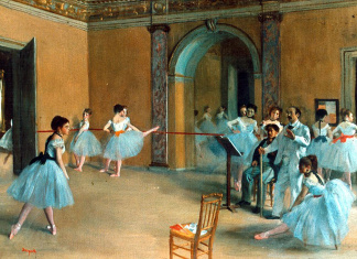 Edgar Degas. The dance foyer at the Opera, 1872. Orsay Museum, Paris