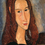 Modigliani – Ritratto di ragazza dai capelli rossi ( Ieanne Hébuterne). 1918. Olio su tela