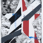 Benjamin Corni. Stella rotta, latex, acrilico e filo su cotone –  2013