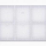 Jack Greer. Carta, nastro e filo su legno barella – 2013