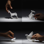 Yuki Ariga – folded tissue paper animals, animali in carta di fazzoletti – stop motion