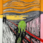 Andy Warhol. LʼUrlo da Munch 1984, serigrafia