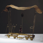 Fausto Melotti. Carro delle illusioni, 1984, ottone,  tessuto