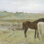 Edgar Degas. Cavalli in un prato, 1871, Olio su tela