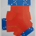 Fritz Bultman. Collage, Barriera di Lembo Rosso, 1971 cartae gouache.