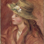 Pierre Auguste Renoir. Ragazza con il cappello di paglia, 1908 circa