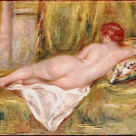 Pierre Auguste Renoir.  Nudo disteso visto di schiena, 1909