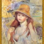 Pierre August Renoir. Ragazza col cappello di paglia, 1884