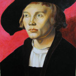 Albrecht Durer. Ritratto di giovane uomo, 1521, olio su tavola di cm. 45,5 x 31,5