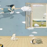 Alicia Baladan. Bambina con nuvole
