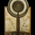 Carlo Bugatti e Giovanni Segantini. Paravento, 1902-05, legno, metallo, avorio, rame sbalzato, olio su pergamena
