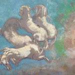 Il carro di Apollo(part.), ca. 1910, olio e pastello su tela, cm.  91,5 x 77