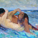 Max Klinger. Tritone e Nereide, 1895, olio su tela