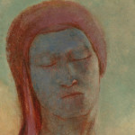 Occhi chiusi (part.), 1894, olio su cartone, cm. 44,5 x 36,5
