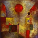 Red Balloon , 1922, Olio su mussola innescato con il gesso, 31,8 x 31,1 centimetri.