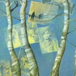 Silvia Paggiarin, Ritorno alla vita, memorie di viaggio, acrilico su carta e collage, 2013