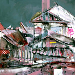 Trina, tecnica mista  su tela cm. 152×183, 2009