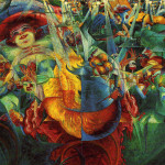 Umberto Boccioni. La risata, 1911, olio su tela, cm. 110,2×145