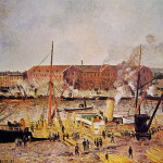 55 Pissarro-lo scarico del legname a Rouen