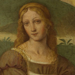 Bernardino Luini Figura muliebre 1521-1523 affresco strappato e riportato su tavola cm 44x35x47