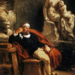 Eugène Delacroix. Michelangelo nel suo studio, 1849