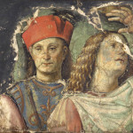 Francesco Raibolini detto il Francia Due teste maschili 1500 c frammento di affresco staccato e inglobato nel gesso cm 70×79