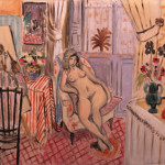 Il pittore e la sua modella, interno studio, 1921