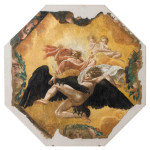 Lelio Orsi Ratto di Ganimede 1550-60 affresco strappato e trasportato su tela forma ottagonale Modena Soprintendenza BSAE – Galleria estense