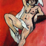 Nudo con sciarpa bianca, 1909
