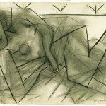 Nudo disteso, carboncino,  1938