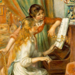 Pierre Auguste Renoir. Fanciulle che suonano al pianoforte