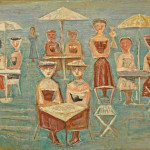 Garden-party, 1953-1958, olio su tela  cm. 89 x 130