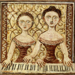Donne al piano, 1947, olio su tela