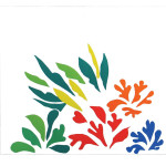 Acanti, 1953, carbone, ritagli di carta dipinta a tempera su tela,  cm. 311 x 350,5-Katarte