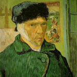 Autoritratto con orecchio bendato, cavalletto e stampe giapponesi, 1889, olio su tela, cm. 60 × 49. Courtauld Institute Galleries, Londra