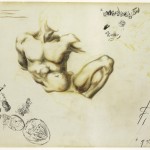 Jackson Pollock. Senza titolo, 1937-1939, Recto.  Matite colorate e grafite su carta, cm. 43.2 x 34.9.  The Metropolitan Museum of Art, New York