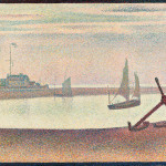 Georges-Seurat_Il-Canale_di_Gravelines_Sera_Navi-con-ancore_1890_cm-65,4×81,19_Moma-New-York-City