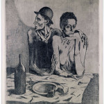 Il pasto frugale ,acquaforte, 1904, cm. 46,3 x 37,7