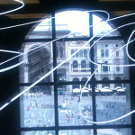 Sala Lucio Fontana. Museo del 900,  struttura al neon, 1951, (part.)