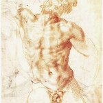 Studio dal Laocoonte, c. 1520, matita su carta. cm. 27.9 x 21.4. Galleria degli Uffizi, Firenze